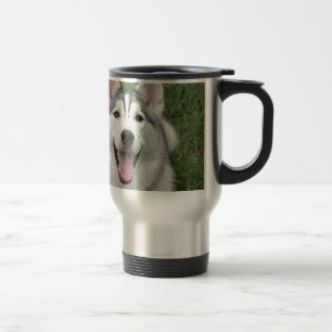 Happy Husky Travel Mug