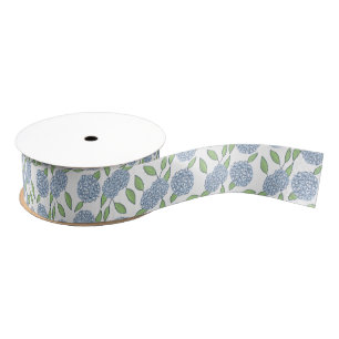 Happy Hydrangea Something Blue Wedding Grosgrain Ribbon