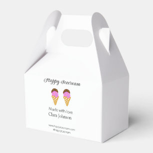 Happy Icecream add name website social media Favour Box