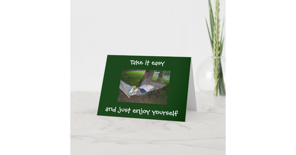 HAPPY IN HAMMOCK BIRTHDAY CARD Zazzle.co.uk