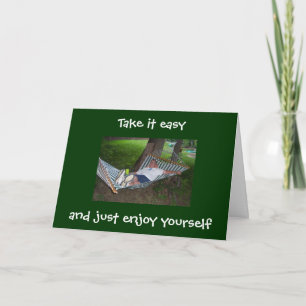 HAPPY IN HAMMOCK BIRTHDAY CARD