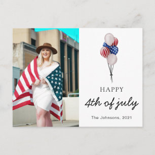 Happy independence/4th july patriotic USA photo Postcard