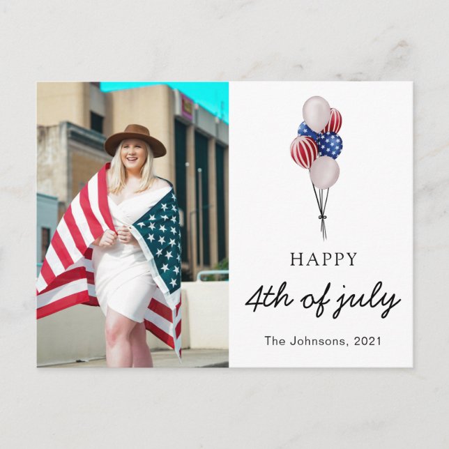 Happy independence/4th july patriotic USA  photo Postcard (Front)