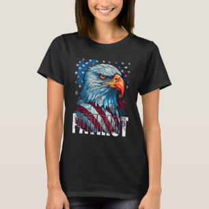 Happy Independence Day 4th July Patriot Eagle Amer T-Shirt