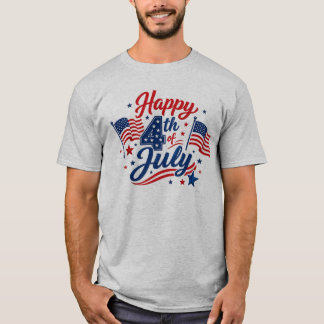 Happy Independence Day 4th July Patriotic T-Shirt