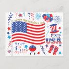 Happy Independence Day 4th July Red White Blue