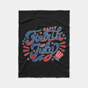 Happy Independence Day 4th Of July Kids Toddler Fleece Blanket
