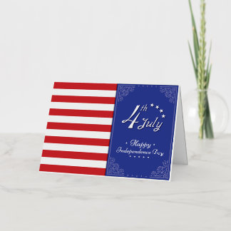 Happy Independence Day America Foil Greeting Card