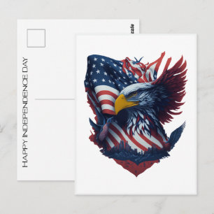 Happy Independence Day Art Freedom Fourth Of July Postcard