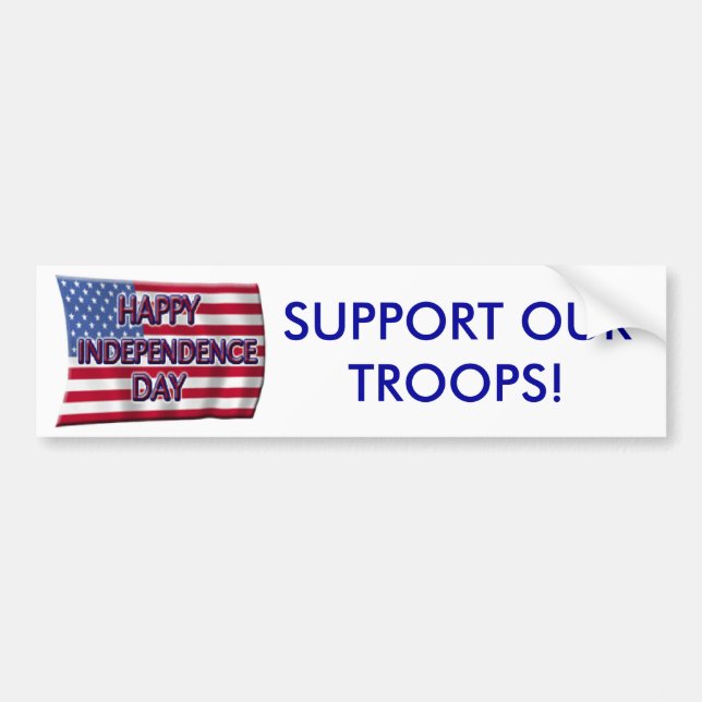 Happy Independence Day Bumper Sticker (Front)