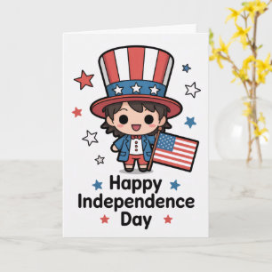 Happy Independence Day Chibi Card