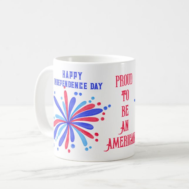 Happy Independence Day Coffee Mug (Front Left)