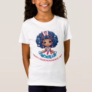 Happy Independence Day Cute American Doll T-Shirt