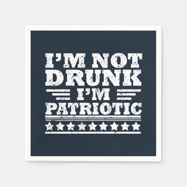 Happy independence day funny 4th of july napkin (Front)