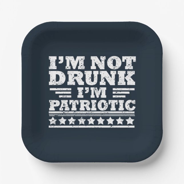 Happy independence day funny 4th of july paper plate (Front)