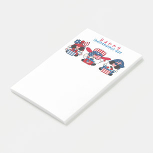 Happy Independence Day Gnomes Post-it Notes