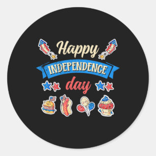 Happy Independence Day - Independence 4th Of July Classic Round Sticker