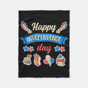 Happy Independence Day - Independence 4th Of July Fleece Blanket