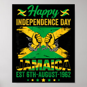 Happy Independence Day Jamaica 1962 Jamaican Men W Poster