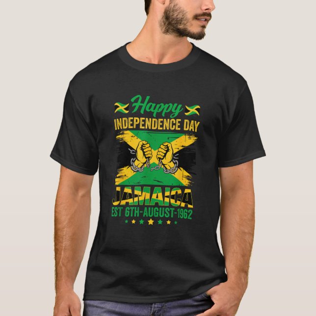 Happy Independence Day Jamaica 1962 Jamaican Men W T-Shirt (Front)