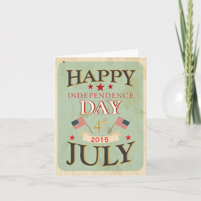 Happy Independence Day July 4th Card (Front)