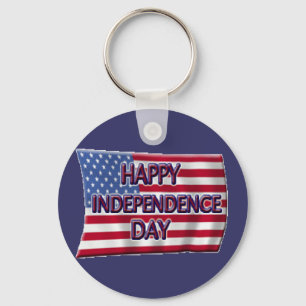 Happy Independence Day Key Ring