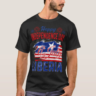 Happy Independence Day Liberia 26Th Of July T-Shirt