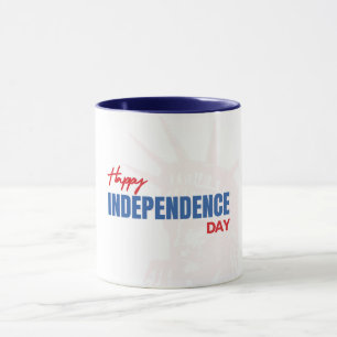 Happy Independence Day Liberty Silhouette Mug