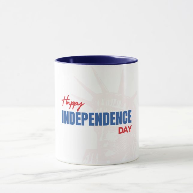 Happy Independence Day Liberty Silhouette  Mug (Center)