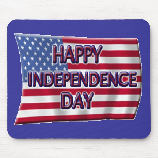 Happy Independence Day Mouse Mat (Front)