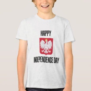 Happy Independence Day November 11th Polish Herita Tri-Blend Shirt