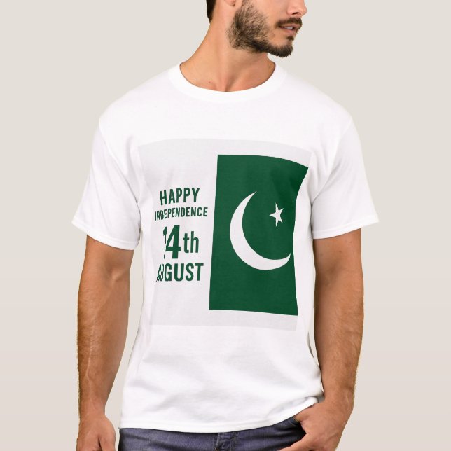 Happy Independence Day Pakistan – 14th August T-Shirt (Front)