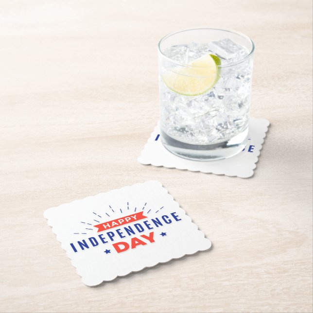 Happy Independence Day Paper Coaster (Insitu)
