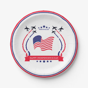 Happy Independence Day Party Celebration Supplies Paper Plate