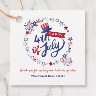Happy Independence Day Pop By   Realtor Thank You  Favour Tags
