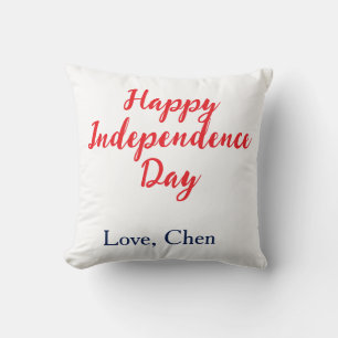 happy independence day red blue labour american si cushion