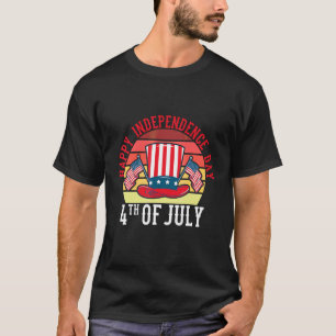 Happy Independence Day Sunset 4th Of July Us Flag  T-Shirt