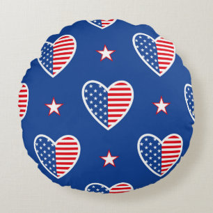 Happy independence day United States of America! 4 Round Cushion
