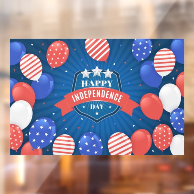Happy Independence Day  Window Cling (Sheet 2)
