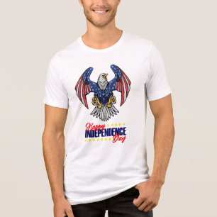 Happy Independence day with eagle Tri-Blend Shirt