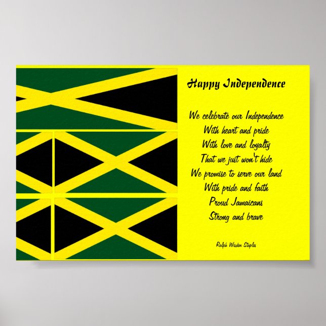 Happy independence jamaica posters (Front)