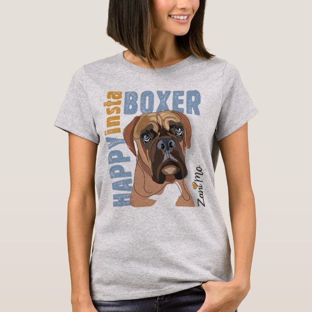 Happy Insta Boxer - Zani Mo Dog T-Shirt (Front)