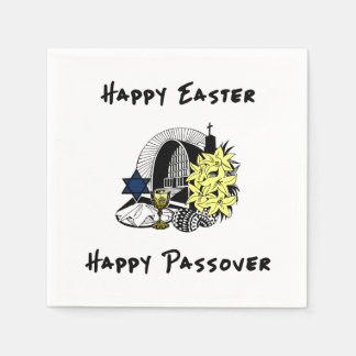 Happy Interfaith Easter and Passover Napkin