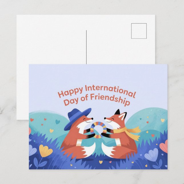 Happy International Day of Friendship Postcard (Front/Back)
