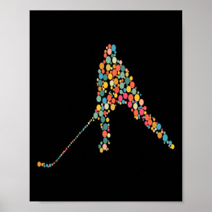 Happy International Dot Day Polka Dot Hockey Playe Poster