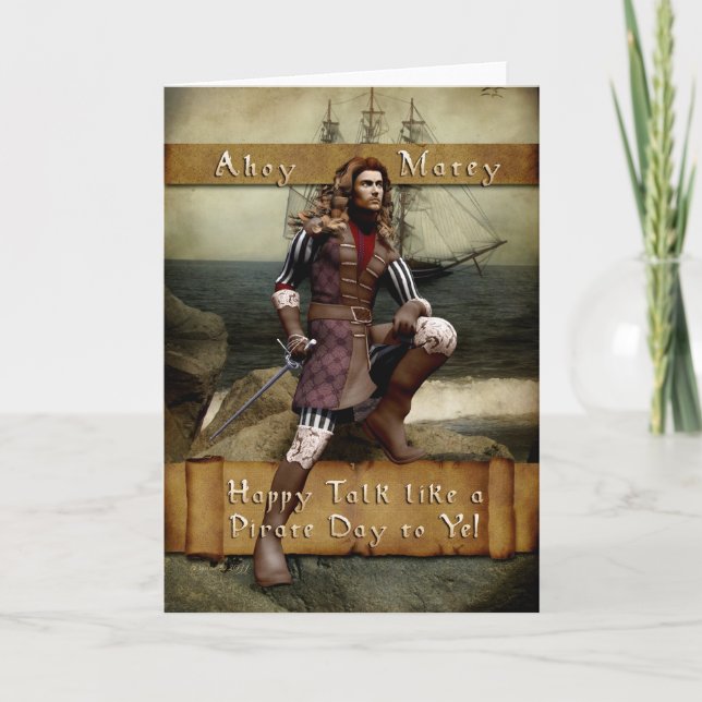 Happy International Talk like a Pirate Day Blank Card (Front)