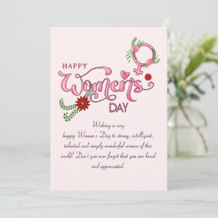 Happy International Womens Day Illustration Custom Holiday Card