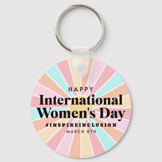 Happy International Women's Day | March 8th Key Ring (Front)