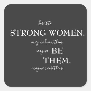 Happy International Women's Day T-Shirt Wooden Box Square Sticker