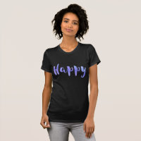 HAPPY Iridescent Pretty Purple Script Girls